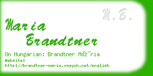 maria brandtner business card